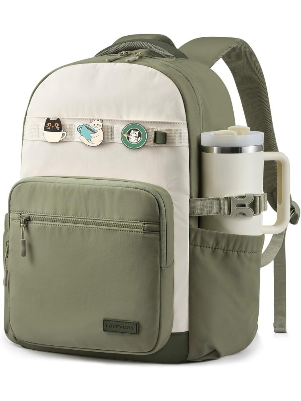 Stylish Laptop Backpack for Women & Teens - Perfect for Teachers, with Tumbler
